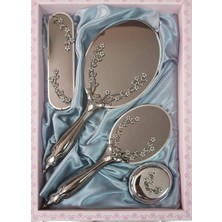 Ceyyiz Saraylı Silver Sarmaşık Ayna Fırça Tuvalet Tkm 101