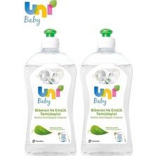 Uni Baby Biberon Temizleyici 500 ml 2'li Set Bebek Dostu Materyal ile Sağlıklı Temizlik