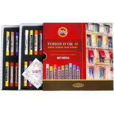  koh-ı noor set of artist´s dry chalks toison d'or soft sanatsal pastel boya 48 renk karton kutu 8516 48