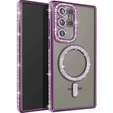 Sb Shopping Galaxy S23 Joke Simli Magneticsafe Kılıf - Derin Mor