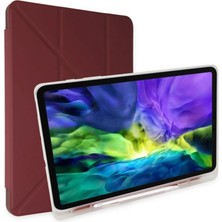 Colezium Galaxy X200 Tab A8 10.5 Kılıf Kalemlikli Mars Tablet Kılıfı - Mürdüm
