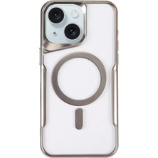 Sb Shopping Iphone 15 Kılıf Boyi Magsafe Kapak - Gümüş