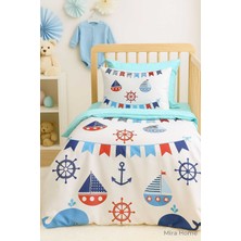 Hsc Bilişim Dijital Baskılı 3D Pamuklu Yenidoğan Bebek Nevresim Takımı Çapa Marine