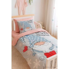 Hsc Bilişim Dijital Baskılı 3D Pamuklu Yenidoğan Bebek Nevresim Takımı Cute Gnome Pink