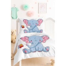 Hsc Bilişim Dijital Baskılı 3D Pamuklu Yenidoğan Bebek Nevresim Takımı Cute Elephant