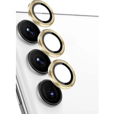 Nerm Galaxy S24 Fe Raze Metal Kamera Lens - Sarı