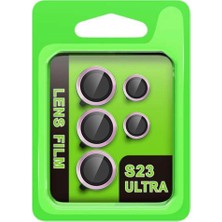 Bilfold Galaxy S23 Ultra Raze Metal Kamera Lens - Lila