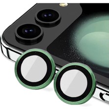 Colezium Galaxy Z Flip 5 Valdez Metal Kamera Lens - Koyu Yeşil