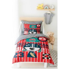 Hsc Bilişim Yenidoğan Erkek Bebek Nevresim Takımı Pamuklu Racing Team