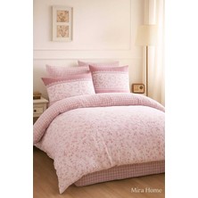 Hsc Bilişim Çift Kişilik Pamuklu Nevresim Takımı Romantic Pink Çiçekli