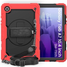 Colezium Galaxy T500 Tab A7 10.4 Kılıf Pars Tablet Kapak - Kırmızı