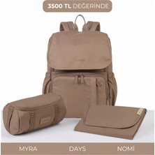 Lucina Days Bebek Bakım Seti: Days Anne Bebek Termal Bakım Çantası & Myra Organizer & Nomi Alt Açma Pedi