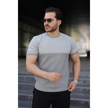 Sun & North Sun&north Erkek Renk Bloklu Bisiklet Yaka Kısa Kollu Triko Tişört