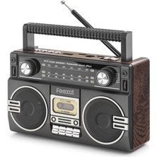 Skygo Bluetooth Nostaljik Fm Radyo USB Tf Aux Taşınabilir Hoparlör - Kahverengi FX2509B