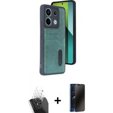 İlk El Grup Ieg™ Redmi Note 13 Pro 4g Kılıf Yörünge Işık Serisi - Siyah 3D Antistatik Hayalet Cam Ekran Koruyucu + Şeffaf Kamera Lens Koruma Cam