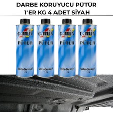 Polifur Darbe Koruyucu Pütür Siyah Brüt 1'er kg 4 Adet C.mix | Araç Altı Kaplama – Ses ve Pas Önleyici