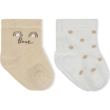 Bucuks Mey Ithalat® Penye Soket Çorap 2li 10142 Ekru Kahve