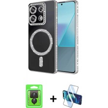 İlk El Grup Ieg™ Redmi Note 13 Pro 4g Kılıf Zirve Doku Prime - Siyah 3D Antistatik Seramik Nano Ekran Koruyucu + Siyah Raze Metal Kamera Lens