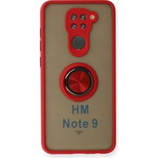 Feifei Note 9 Kılıf Montreal Yüzüklü Kapak - Kırmızı