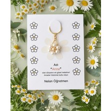 Umut Hediyecilik Anneler Günü Hediyesi Inci Papatya Anahtarlık 8 Adet