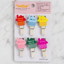 Pazarcan Dekoratif Ev Desenli Mandal 6'lı Set