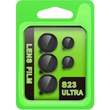 Trend Movira Galaxy S23 Ultra Raze Metal Kamera Lens - Siyah