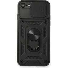 Feifei 7 Kılıf Pars Lens Yüzüklü - Siyah