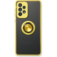 Feifei Galaxy A73 5g Kılıf Montreal Yüzüklü Kapak - Sarı