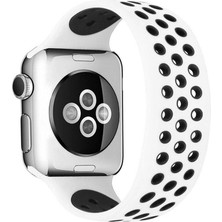 Feifei Watch 38MM Ayarlı Delikli Kordon - Beyaz-Siyah