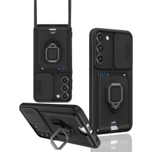 Feifei Galaxy S24 Plus Kılıf Zuma Kartvizitli Yüzüklü - Siyah