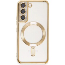 Feifei Galaxy S22 Kılıf Kross Magneticsafe Kapak - Gold