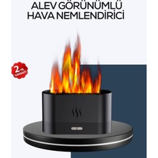 Getittir Aromatik Oda Kokusu Difüzörü Alev Tasarımlı LED Işıklı Nemlendirici - Lisinya