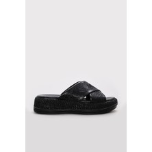 Fast Step Hakiki Deri  Kadın Düz Terlik 710ZA770