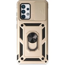 Feifei Galaxy A73 5g Kılıf Pars Lens Yüzüklü - Gold