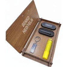 CLİPPER Clıpper Çakmak Seti Kutulu Anahtarlık Çakmak Yakıt Ofis Masa.