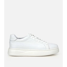 Hotiç 02AYH319630A900 ERKEK Deri Beyaz Yüksek Tabanlı Günlük Ayakkabı