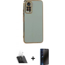 İlk El Grup Ieg™ Redmi Note 11 Pro Kılıf Yankı Serisi - Siyah 3D Antistatik Hayalet Cam Ekran Koruyucu + Şeffaf Kamera Lens Koruma Cam