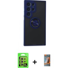 İlk El Grup Ieg™ Galaxy S24 Ultra Kılıf Yörünge Çizgi - Siyah Autokit 5in1 Fiber Hayalet Polymer Nano Ekran Koruyucu + Sarı Raze Metal Kamera Lens