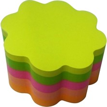  notix yapışkanlı not kağıt neon 5 renk çiçek 250 yaprak n-5r-ç