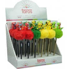 Taros Unick Color Kurşun Kalem Dinazor Tepeli Pon Pon 7771 (24 Lü Paket)