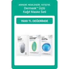 Dermask 3'lü Kağıt Maske Seti | Nemlendirici, Yatıştırıcı, Sıkılaştırıcı Etki