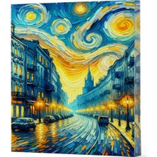 Senka Van Gogh 6 - Sokak Çizgili Yan Boyamalı Defter
