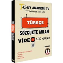 Senka Tasarı Dgs Türkçe Sözcükte Anlam Video Ders Notları