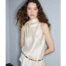 İpekyol Saten yüzeyli fularlı bluz IS1260006159AB1