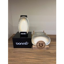 Bonna 6'lı Knidos Gourmet Oval Kayık Tabak 15*8.5 cm 95 cc