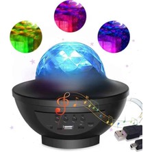 tp Çok Renkli Projektör Lamba Disko Topu Gece Lambası Kablosuz - Lisinya