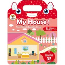 Gray Line Gry Tekrar Kullanılabilen Ilk Sticker Kitabım My House Nel1