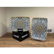 Bonna 6'lı Alhambra Moove Dikdörtgen Tabak 23*16 cm