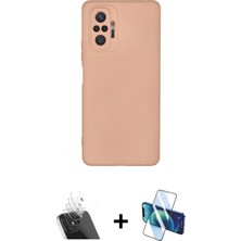 İlk El Grup Ieg™ Redmi Note 10 Pro Kılıf Ahenk Serisi - Siyah 3D Antistatik Cam Ekran Koruyucu + Şeffaf Kamera Lens Koruma Cam