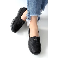 buğrahayalin Rinna Siyah Deri Spor Ayakkabı